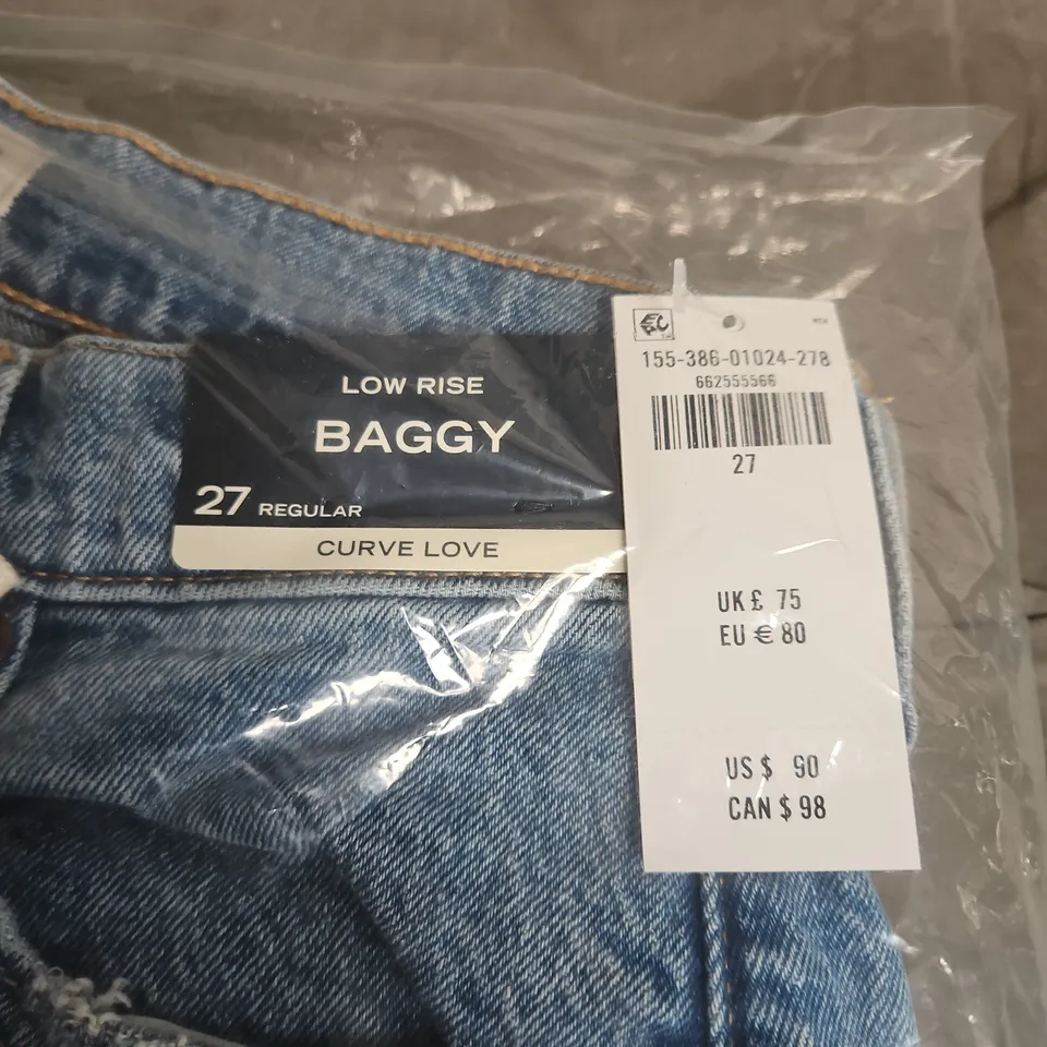 ABERCROMBIE & FITCH LOW RISE BAGGY JEANS – CURVE LOVE, SIZE 27 (REGULAR)
