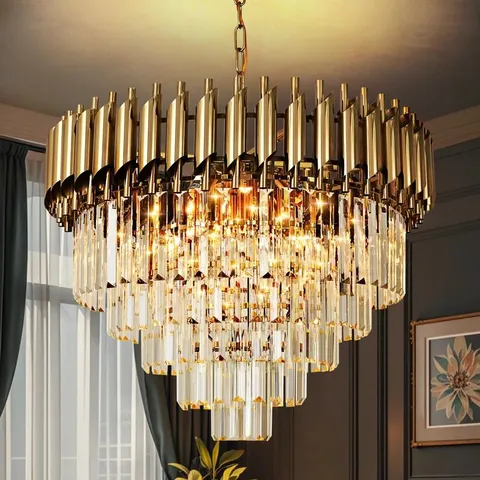 BOXED ANJELYN CHANDELIER - BRASS