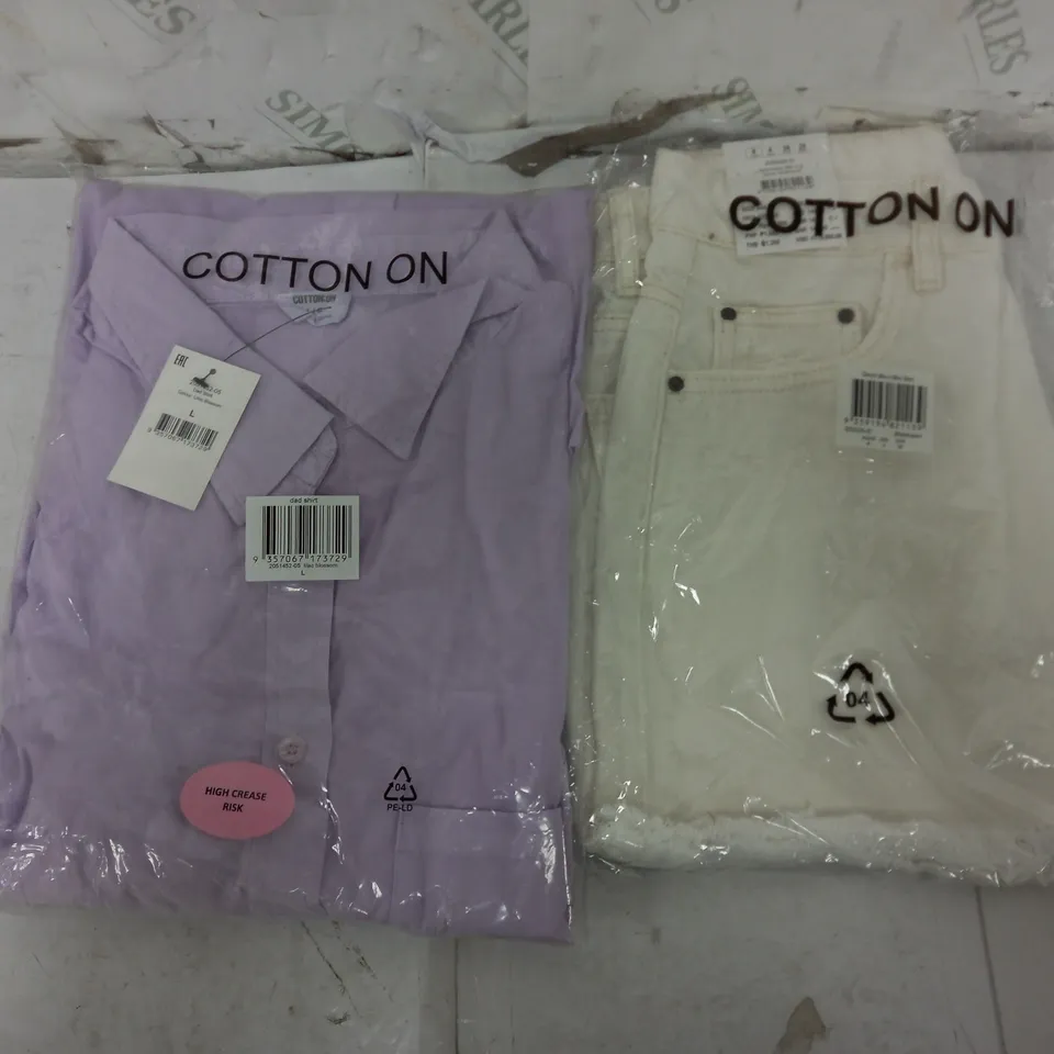 LARGE QUANTITY OF ASSORTED CLOTHING TO INCLUDE MINI SKIRTS, SHIRTS, ETC