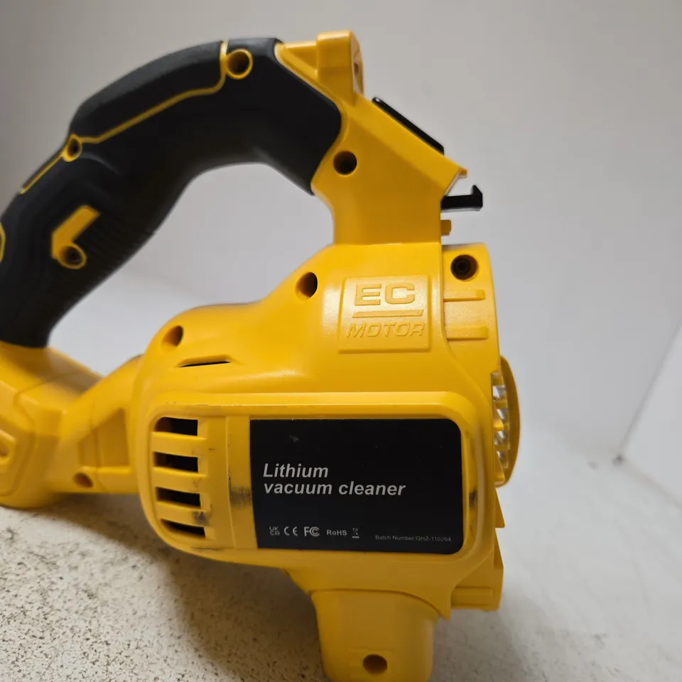 LITHIUM CORDLESS HANDHELD VACUUM CLEANER – YELLOW