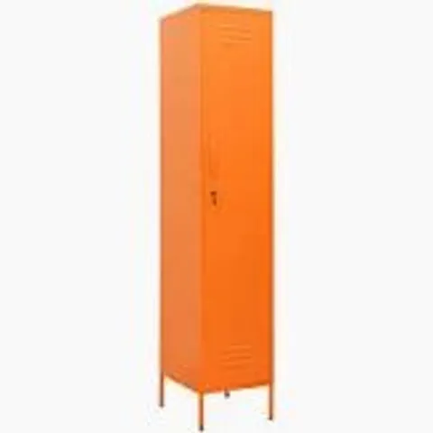 BOXED OBERDAN 1-DOOR 4 - SHELF STORAGE CABINET - ORANGE (1 BOX)