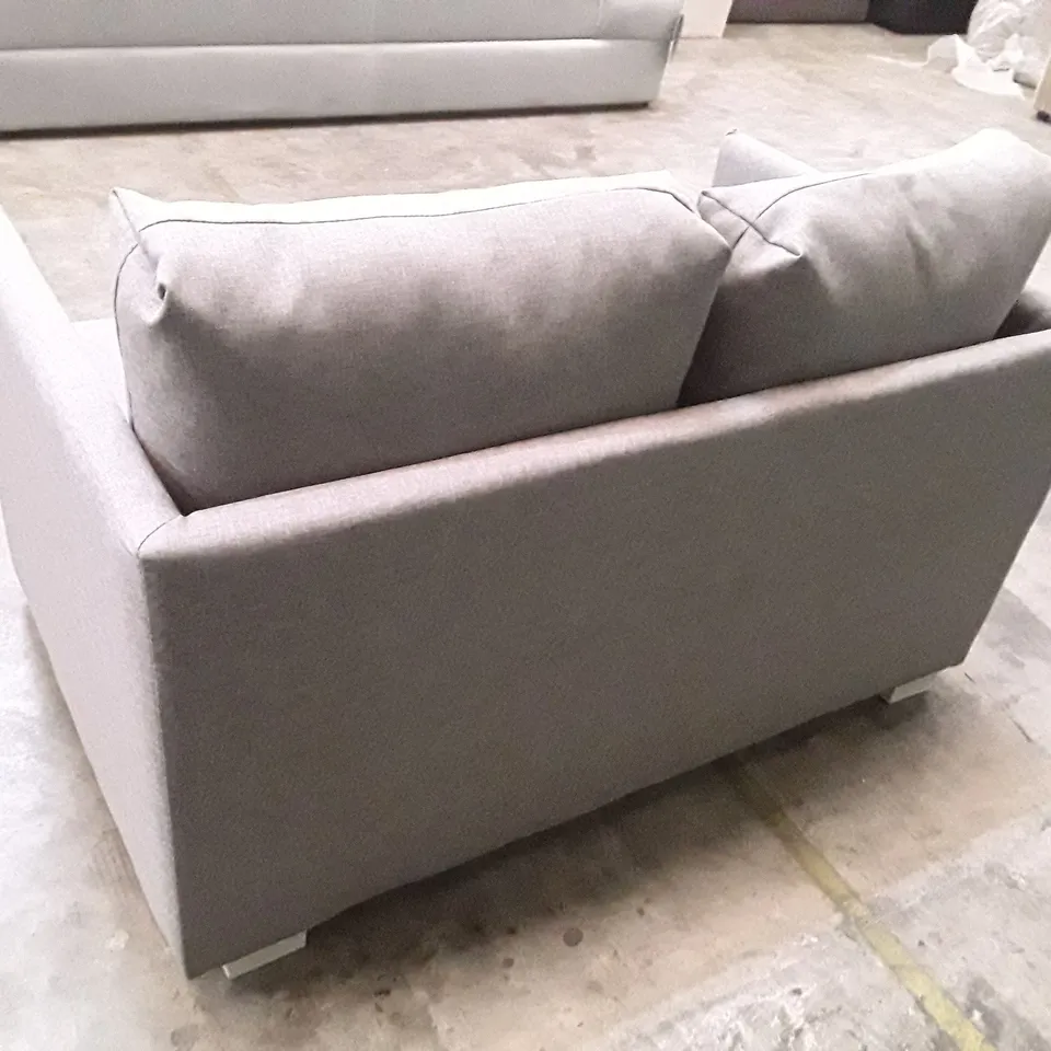 QUALITY DESIGNER SMALL SOFA BED - GREY FABRIC