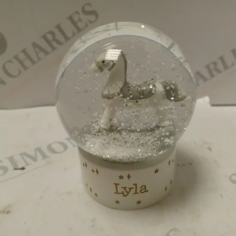 PERSONALISED UNICORN SNOW GLOBE - 'LYLA'