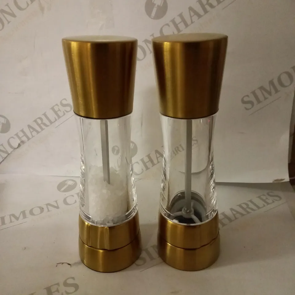 COLE & MASON H332017 DERWENT GOLD SALT AND PEPPER MILLS