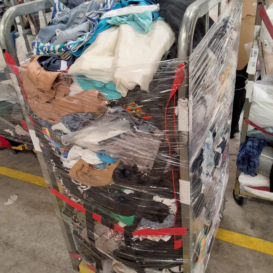 CAGE CONTAINING ASSORTED CLOTHING