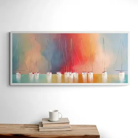 BOXED UN ETE EN MER FRAMED PRINT // SIZE: W 121cm x L 55cm x D 3.8cm (1 BOX)
