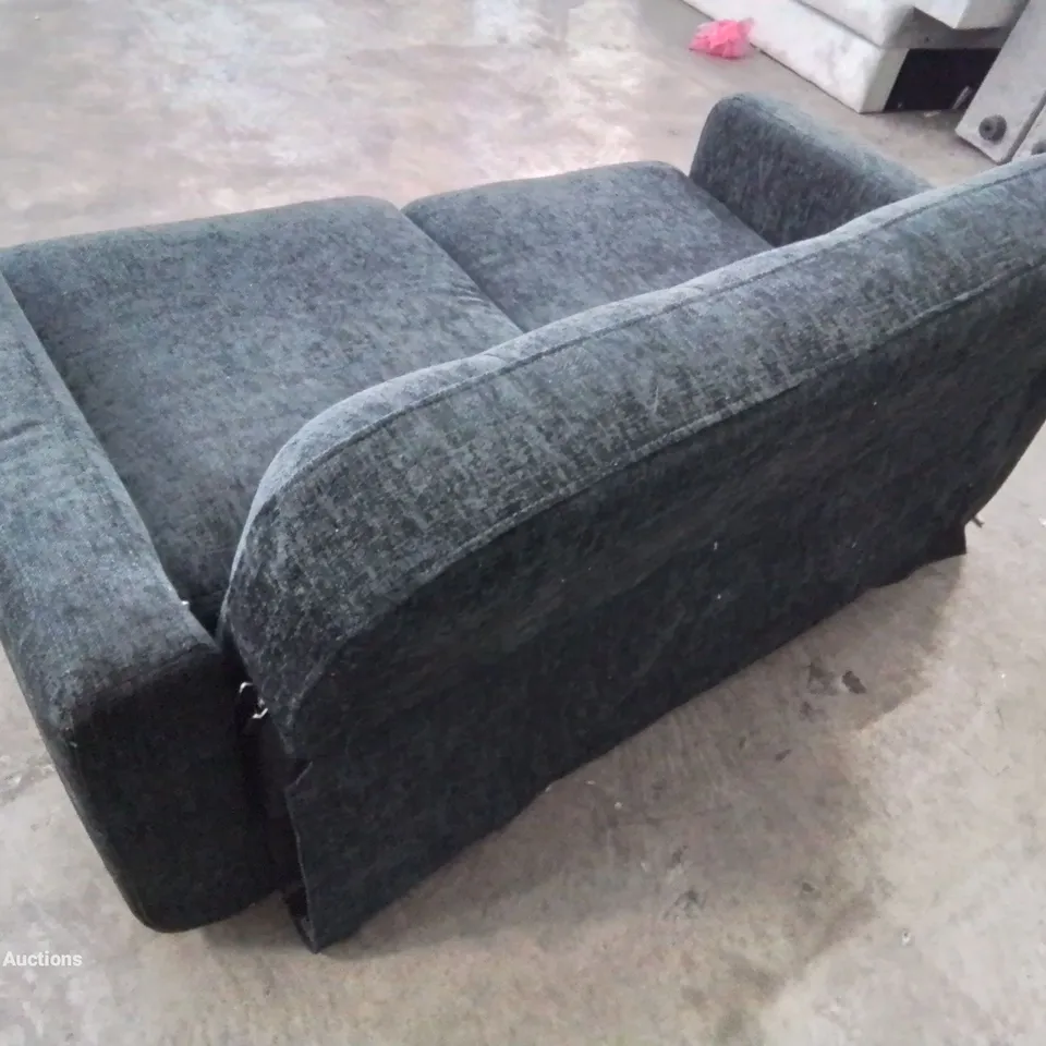 DESIGNER SMALL 2 SEATER FABRIC UPHOLSTERED SOFA 