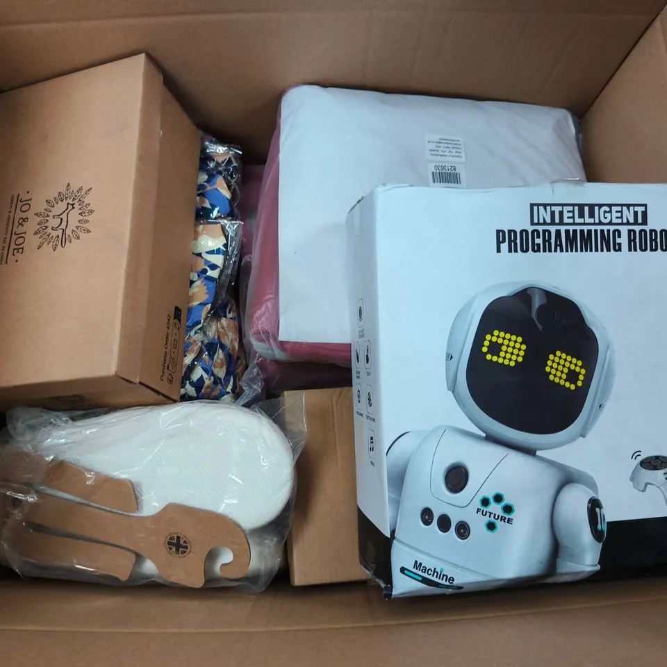APPROXIMATELY 12 ASSORTED ITEMS TO INCLUDE JO&JOE SHOE, HANDBAGS, INTELLIGENT PROGRAMMING ROBOT TOY, ETC - COLLECTION ONLY