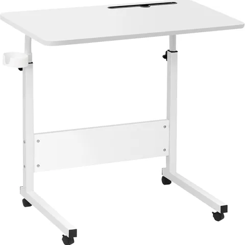 GRANDMA SHARK LAPTOP TABLE FOR SOFA OR BED, LAPTOP DESK, STANDING HEIGHT ADJUSTABLE COMPUTER DESK, PORTABLE SIDE BED SOFA TABLE - WHITE