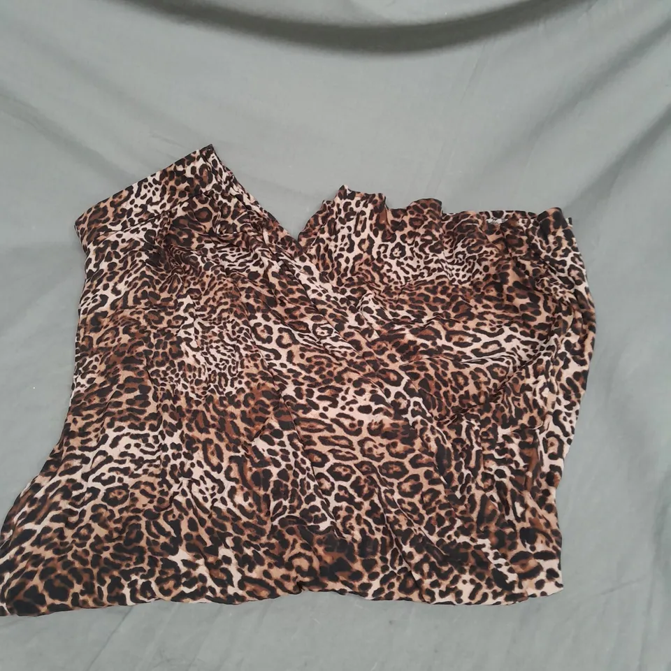 NOBODY'S CHILD LEOPARD ZEENA TROUSERS SIZE 14