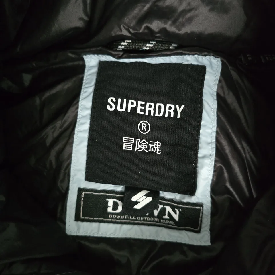 UK12 SUPERDRY DOWN-FILL PUFFER JACKET – LIGHT BLUE (EU40, US8)