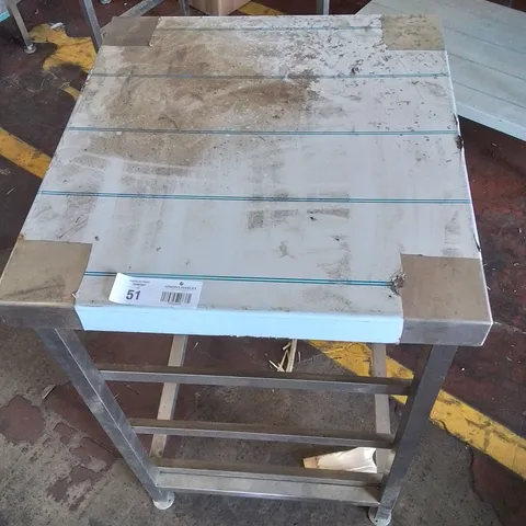 STAINLESS STEEL INDUSTRIAL CATERING WORKTOP/COUNTER