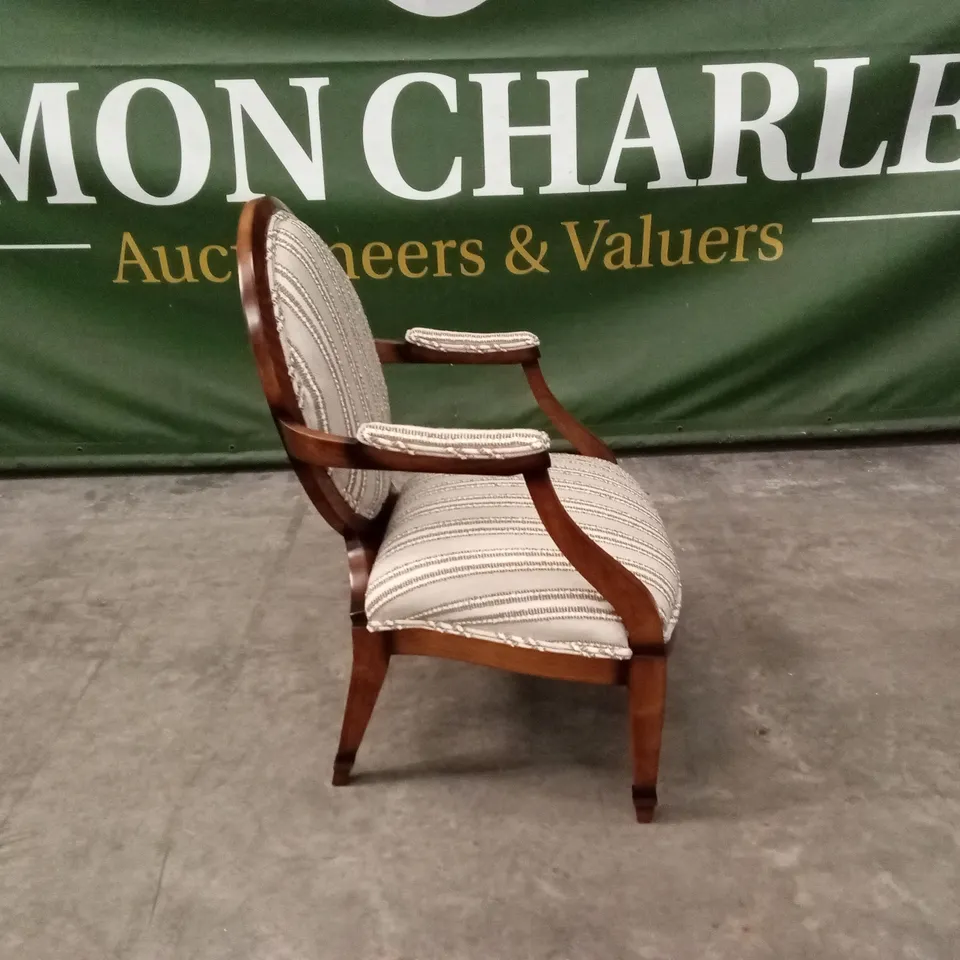 QUALITY HIGH-END DESIGNER FABRIC ACCENT CHAIR