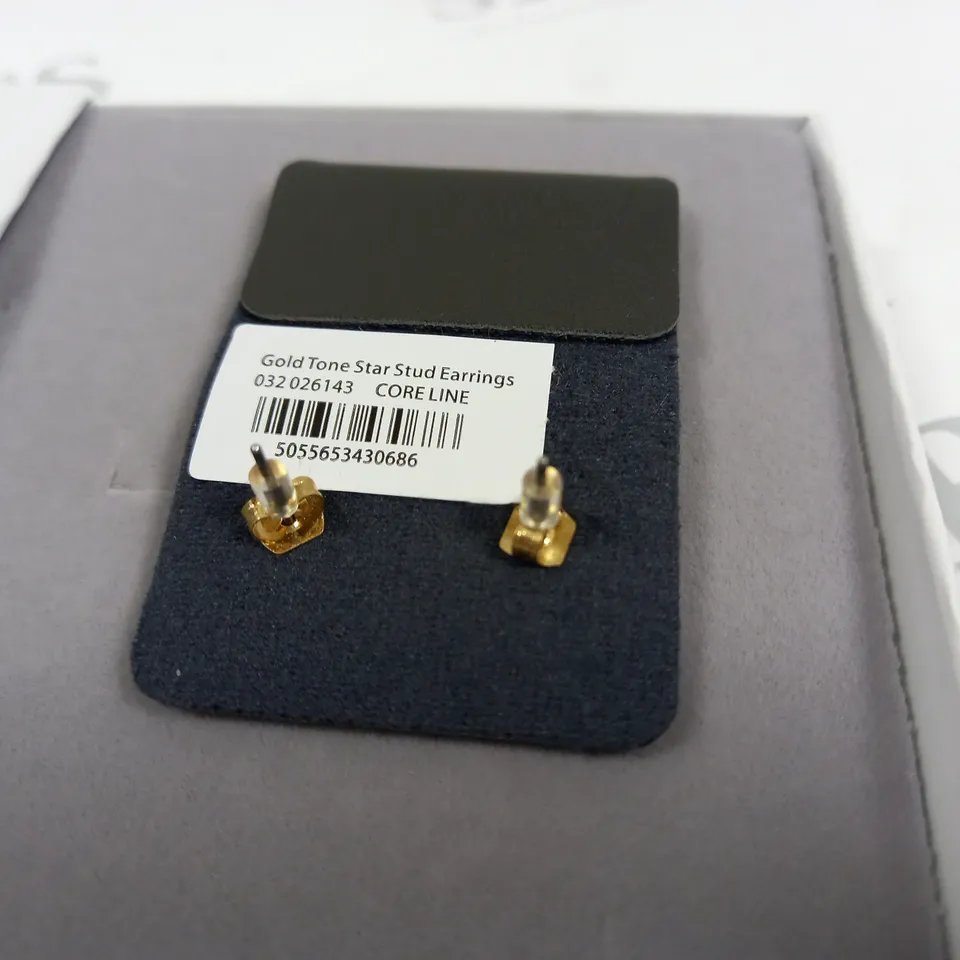 BOXED MINT VELVET GOLD TONE STAR STUD EARRINGS
