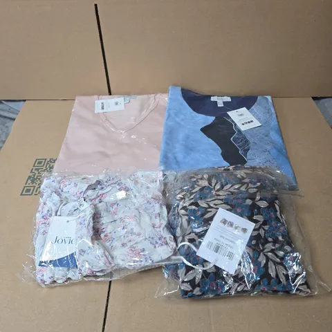 BOX OF APPROXIMATELY 22 X ASSORTED CLOTHING ITEMS TO INCLUDE TAMSY FLORAL PATTERN TOP ETC
