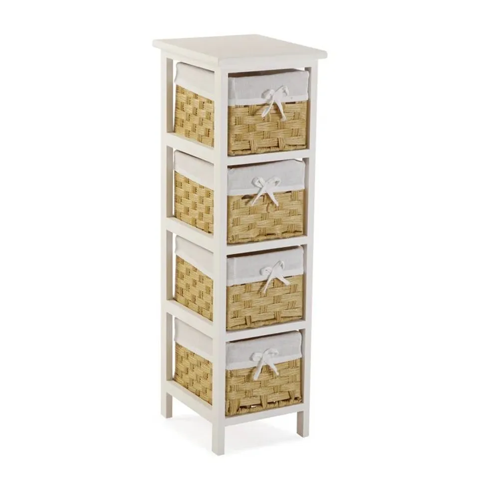 BOXED TANVIR SOLID WOOD FREESTANDING BATHROOM SHELVES (1 BOX)
