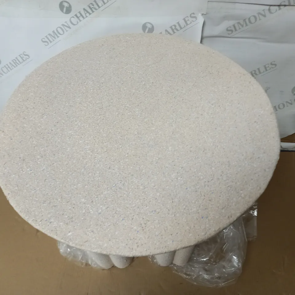 STONE EFFECT SIDE TABLE