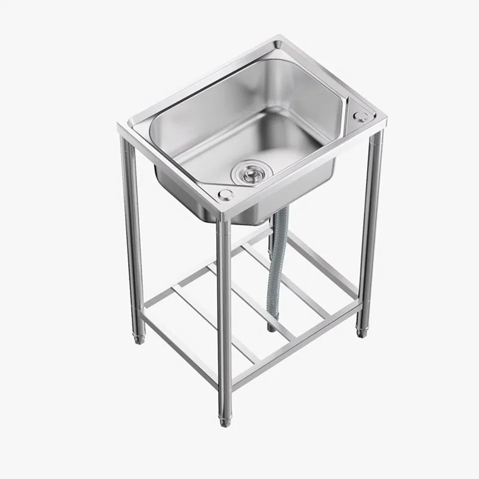 BOXED 201 STAINLESS STEEL COMMERCIAL SINK SINGLE TROUGH