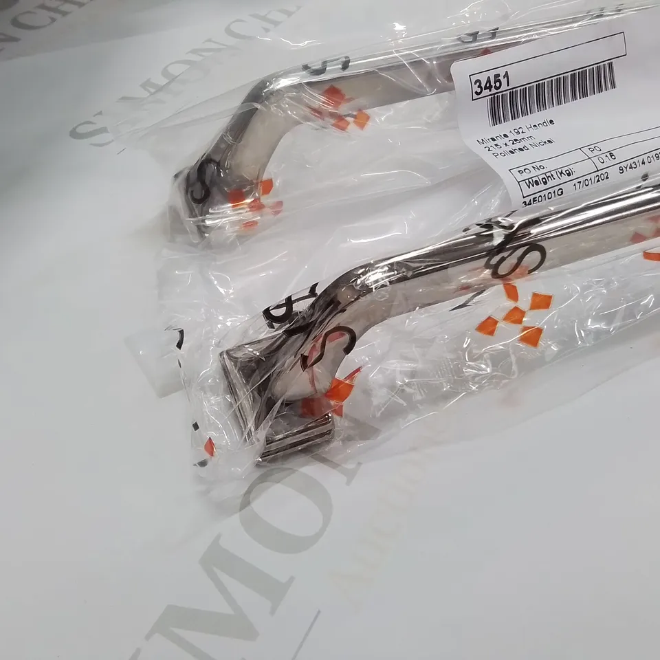 LOT OF APPROXIMATELY 25 AS NEW SYSTEM MIRACLE 192 HANDLES IN POLISHED NICKEL