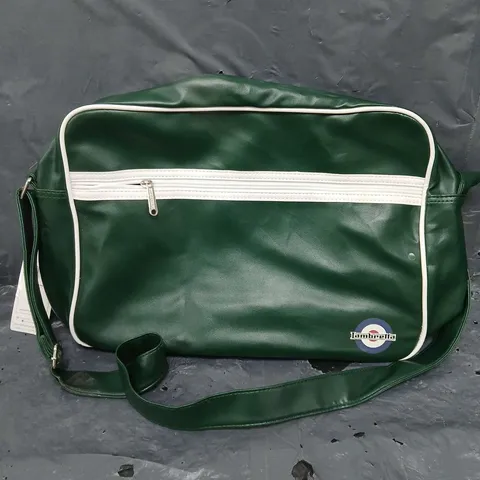 LAMBRETTA GREEN RETRO FLIGHT BAG 