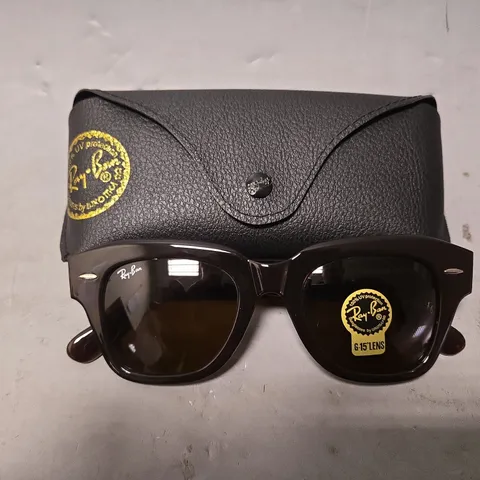 BOXED RAY BAN BROWN SUN GLASSES