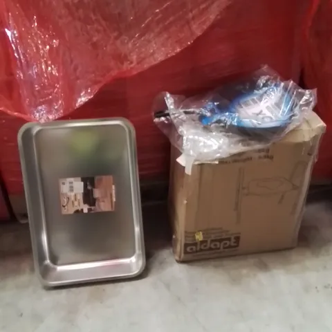 PALLET OF ASSORTED HOUSEHOLD GOODS AND PRODUCTS TO INCLUDE;FRYING PAN,CAT LITTER TRAY,TOILET ASSIST RAIL 