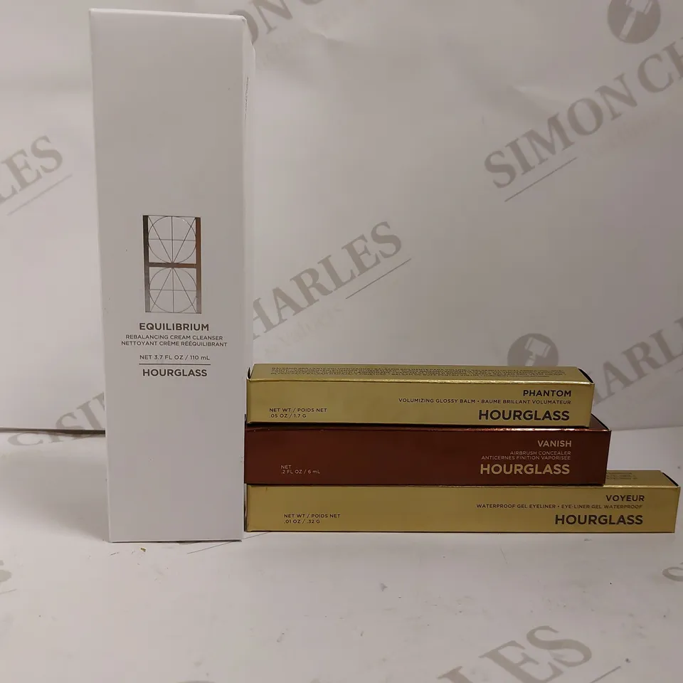 4 HOURGLASS ITEMS TO INCLUDE AIRBRUSH CONCEALER, WATERPROOF GEL EYELINER, VOLUMISING GLOSSY BALM