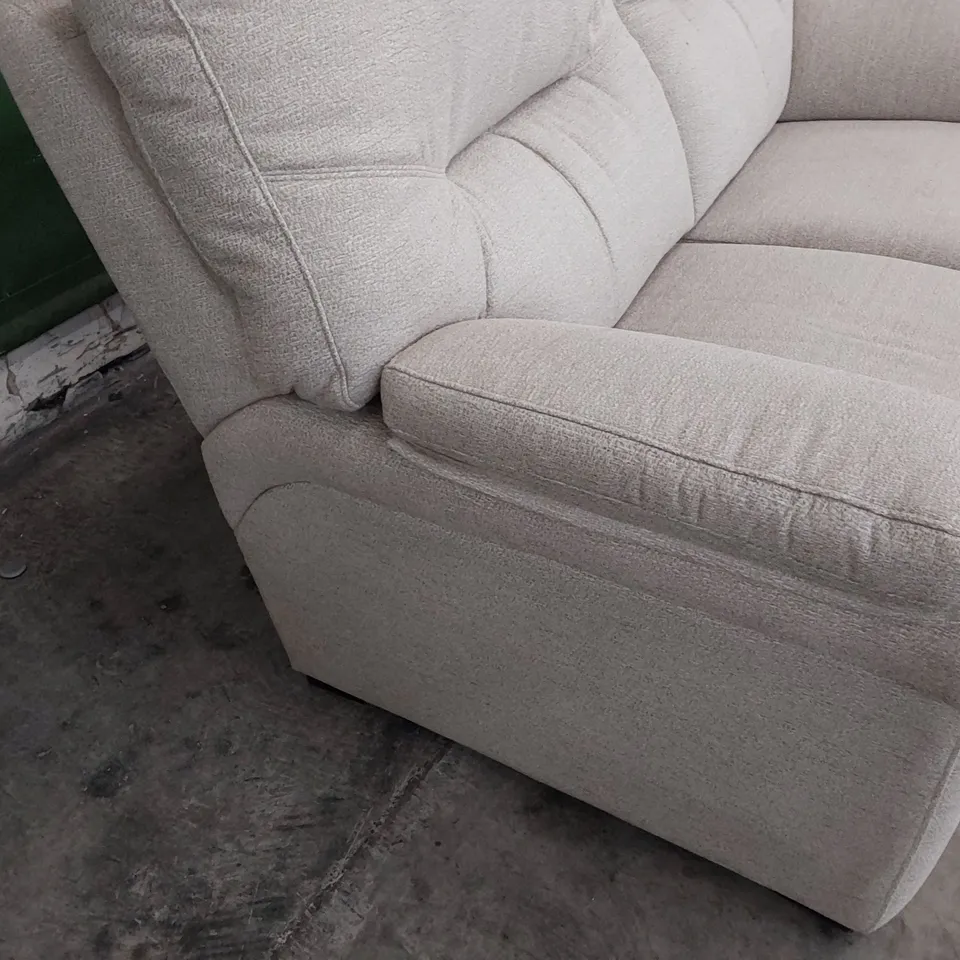 QUALITY BRITISH DESIGNER G PLAN SEATTLE TWO SEATER SOFA BAMBOO SAND FABRIC 