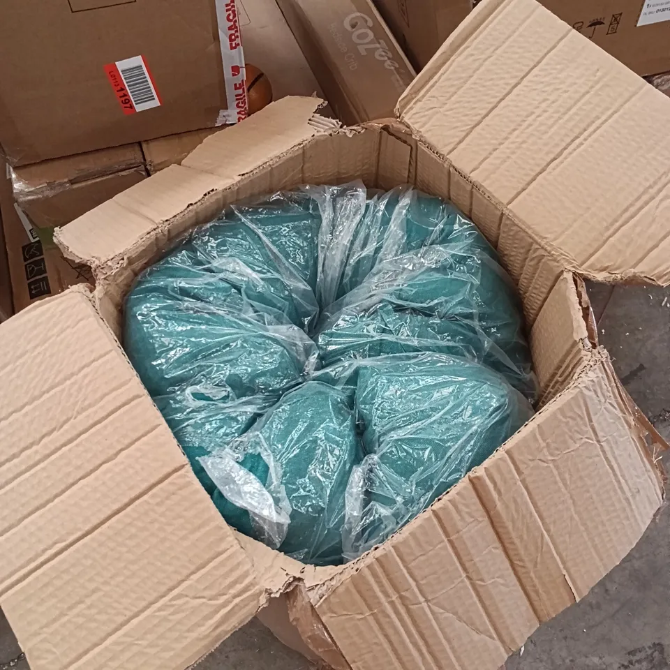 BOXED SEMI PLAIN PALLET CUSHION SET, 120x80x12cm + 120x40x12cm (SET OF 2) - GREEN SEMI PLAIN (1 BOX)