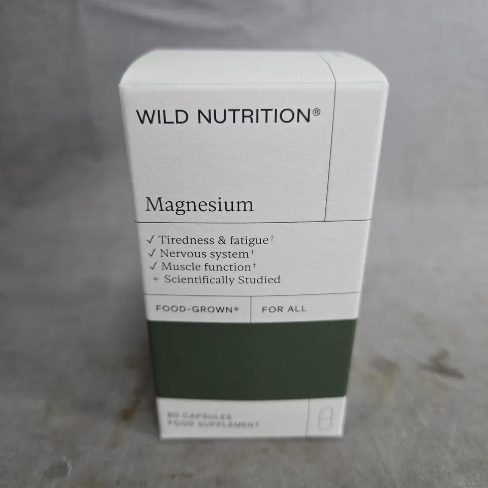 WILD NUTRITION MAGNESIUM – 60 CAPSULES FOOD SUPPLEMENT