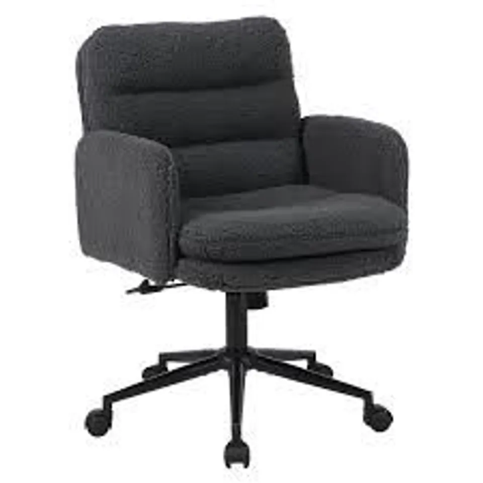 BOXED MODERN HOME OFFICE CHAIR - DARK GREY (1 BOX)