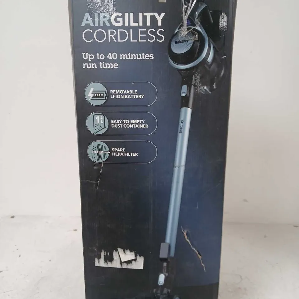 BELDRAY AIRGILITY CORDLESS VACUUM CLEANER 