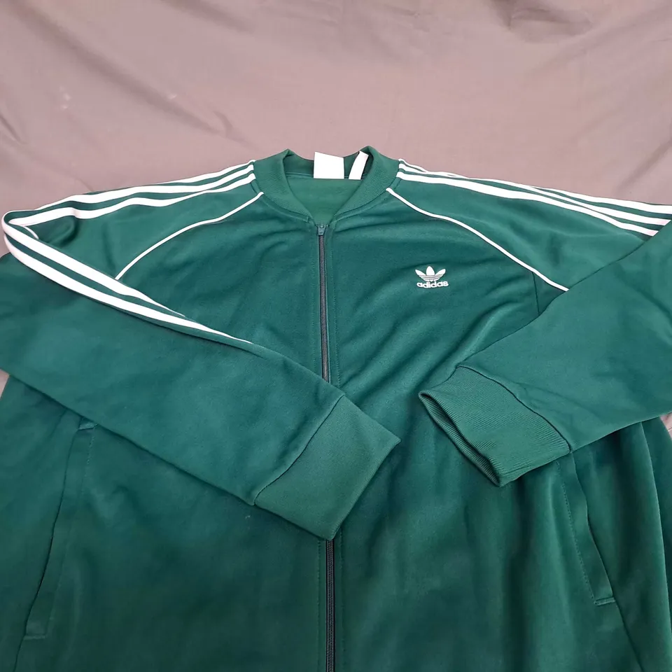 ADIDAS ORIGINAL ZIPPED JACKET IN GREEN SIZE 2XL