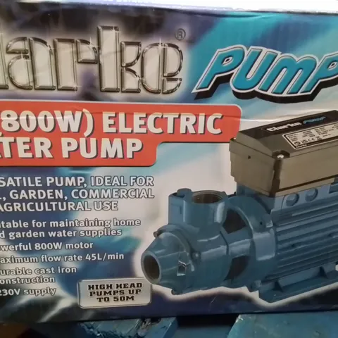 BOXED CLARKE 1" (800W) ELECTRIC WATER PUMP