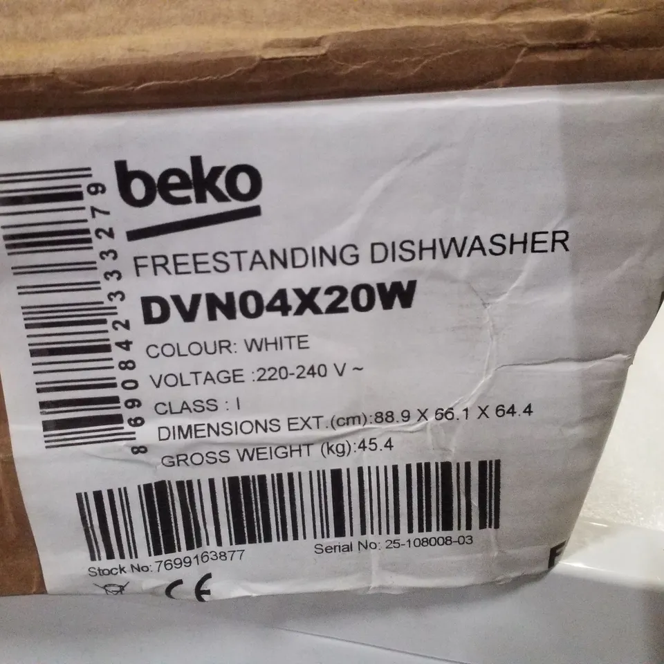 BEKO DVN04X20W FULL-SIZE DISHWASHER - WHITE