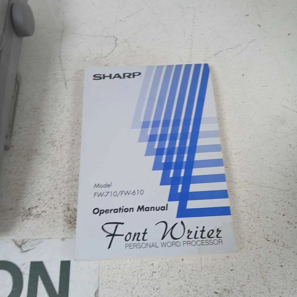 SHARP FONT WRITER PW-710 PERSONAL WORD PROCESSOR