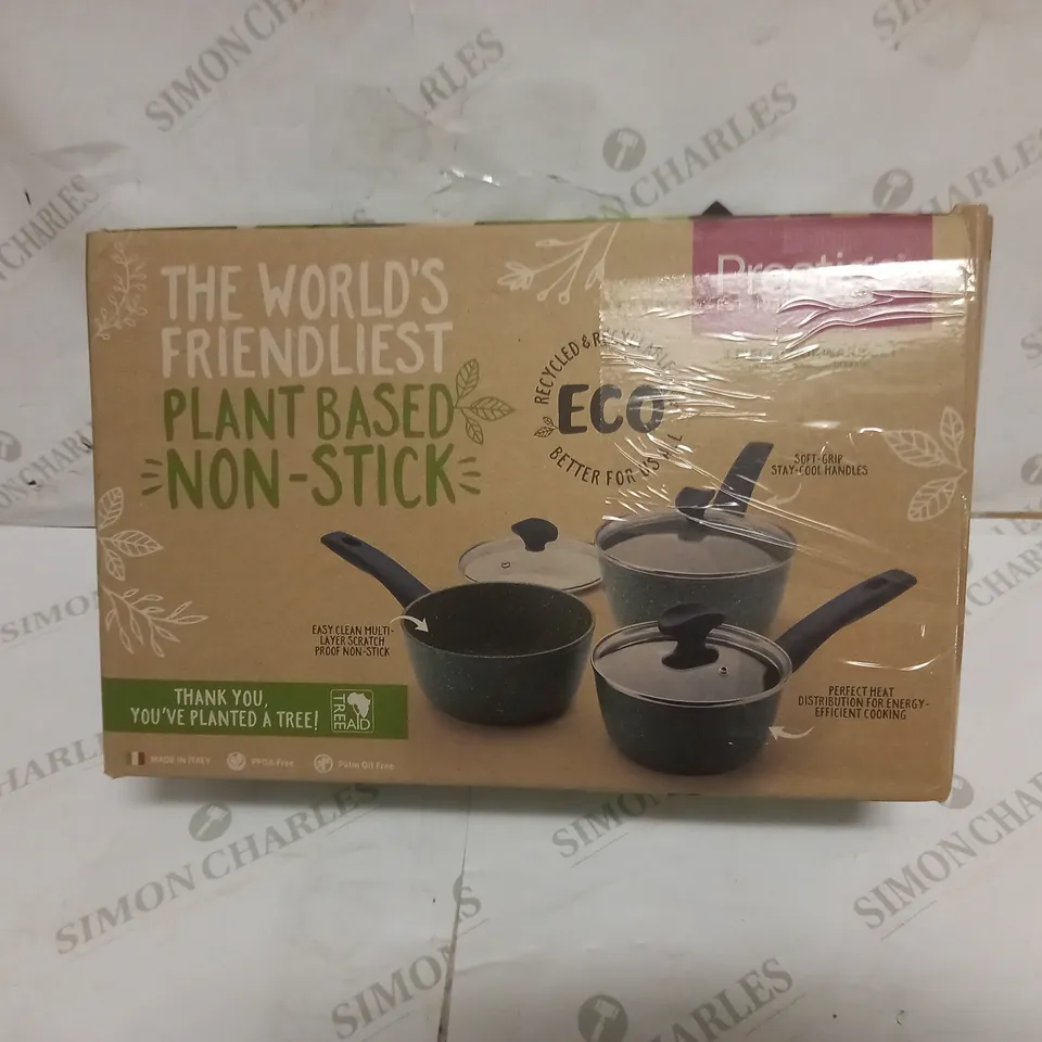 PRESTIGE ECO ALUMINIUM COOKWARE SET, NON STICK SAUCEPAN SET WITH LIDS