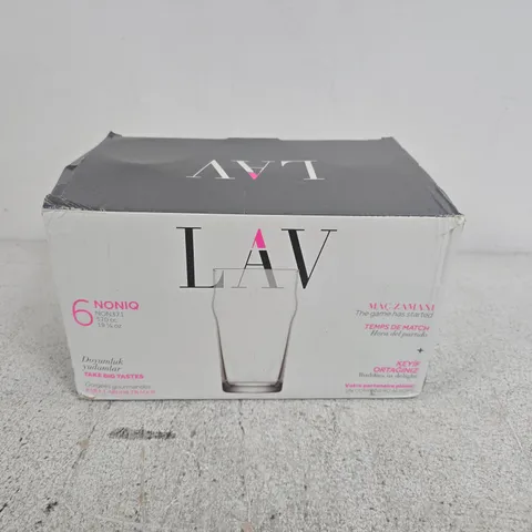 LAV CLASSIC PINT GLASSES 570ML - 6 PACK