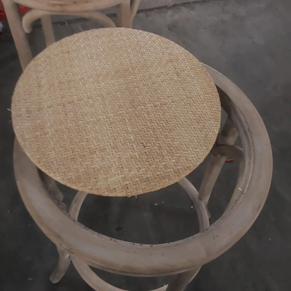 PAIR OF MENG WOODEN BAR STOOLS