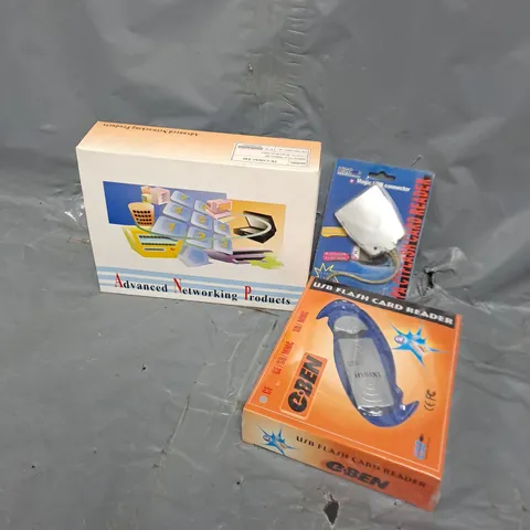 APPROXIMATELY 20 ASSORTED ELECTRICAL ITEMS TO INCLUDE USB FLASH READER, FAX/DATA MODEM, ETC - COLLECTION ONLY