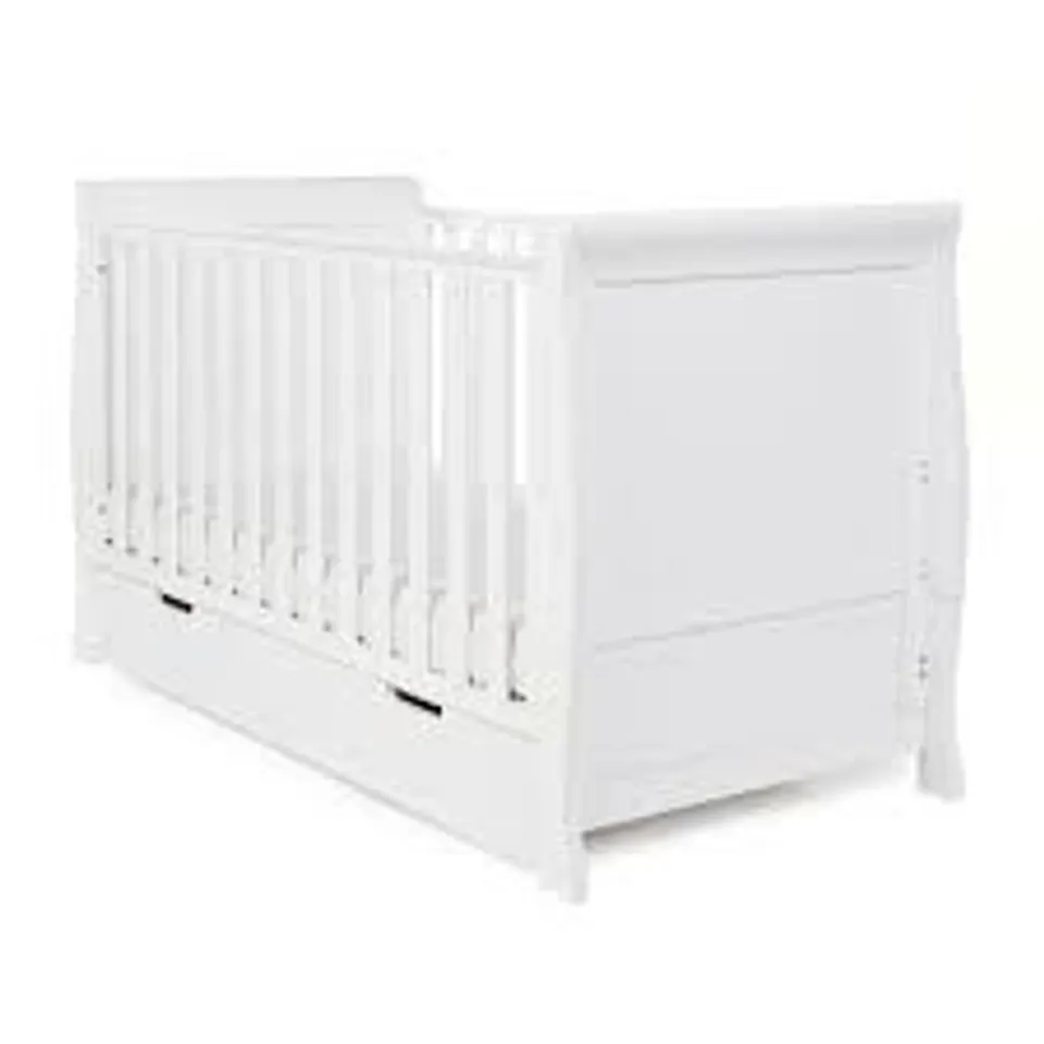 BOXED OBABY STAMFORD CLASSIC COT BED - WHITE (2 BOXES)