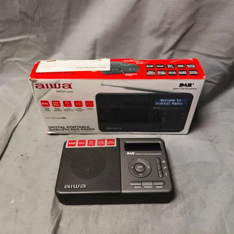 AIWA DIGITAL PORTABLE DAB+ FM RADIO RD-40DAB/BK – BOXED