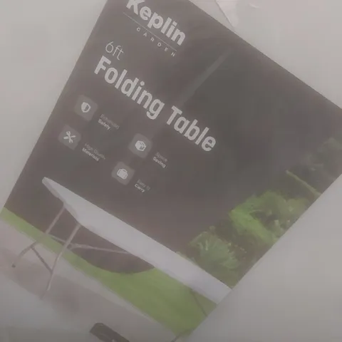 BAGGED KEPLIN 6FT FOLDING TABLE 