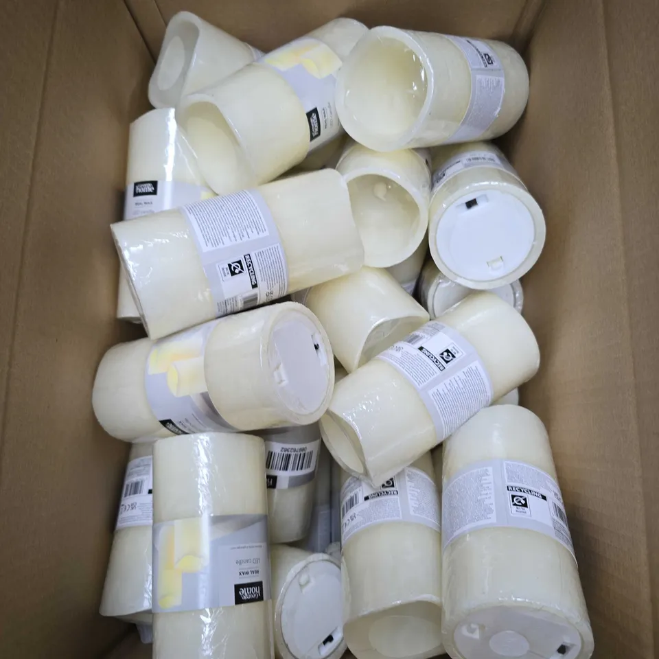 APPROXIMATELY 25 SEALED HOME REAL WAX LED CANDLES 