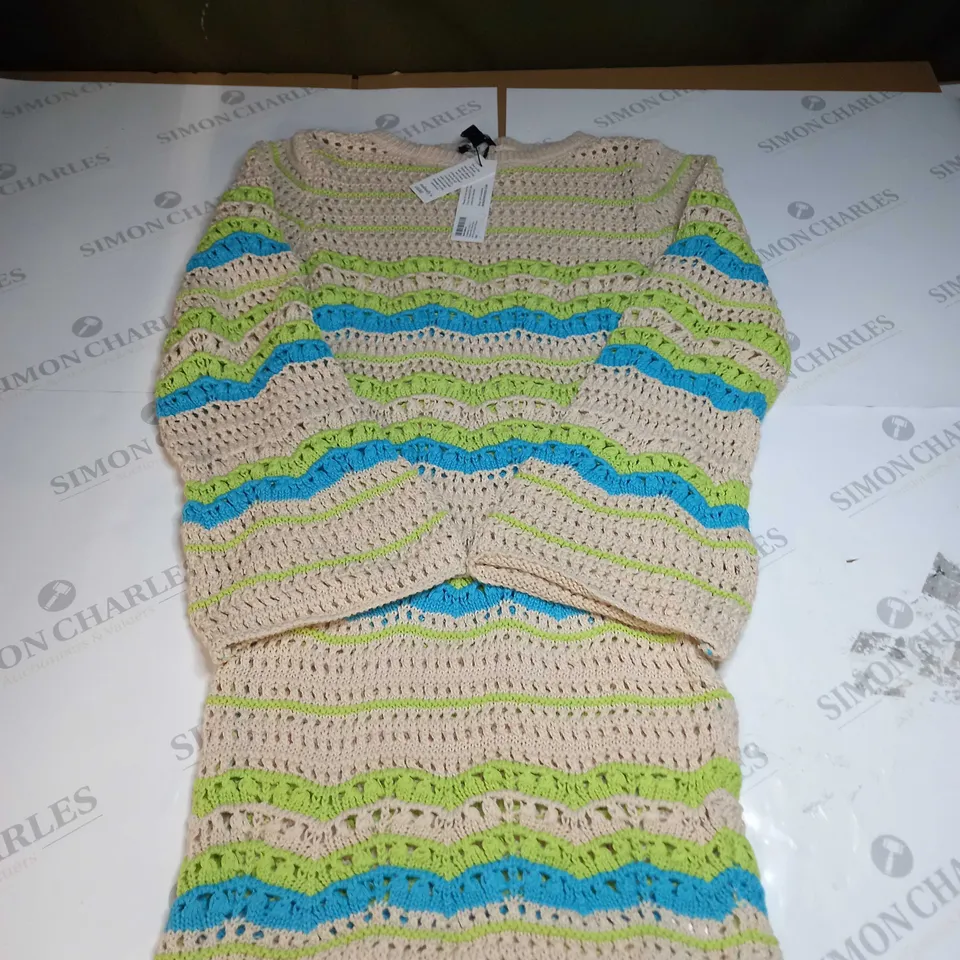 NOBODYS CHILD - CHEVRON MINI DRESS - SIZE 8-10