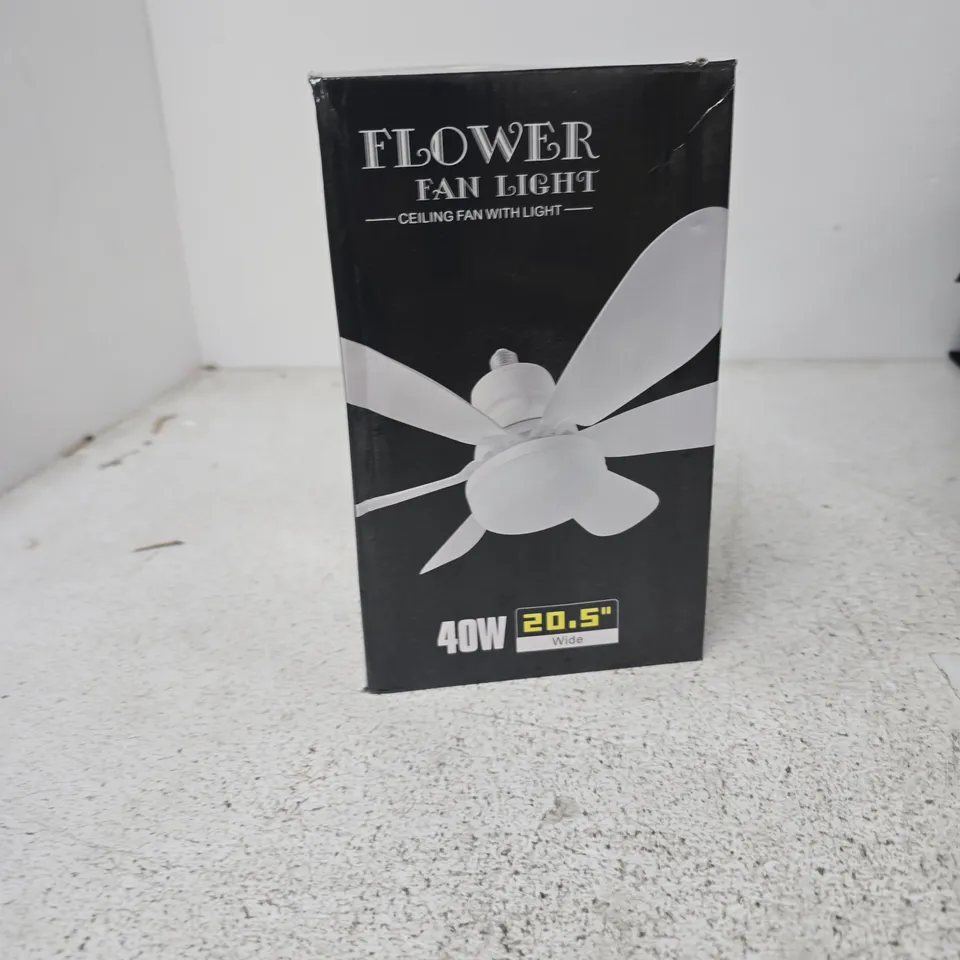 FLOWER FAN LIGHT CEILING FAN WITH LIGHT – 40W, 20.5IN WIDE