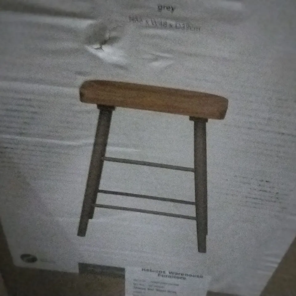 BOXED ALAINA BAR STOOL GREY