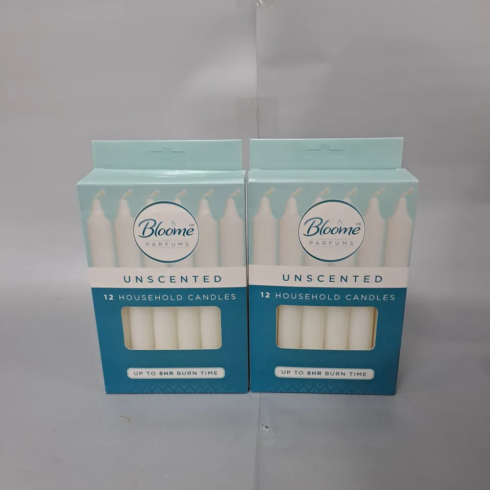 HOUSEHOLD CANDLES UNSCENTED 12 PACK