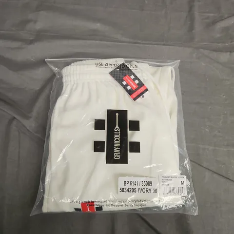 BAGGED GARY NICOLIS TROUSER MATRIX V2 SLIM IN IVORY - MEDIUM