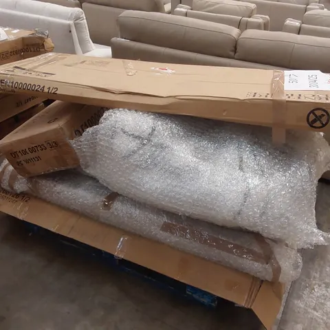 PALLET OF ASSORTED INCOMPLETE FURNITURE PARTS AND PIECES